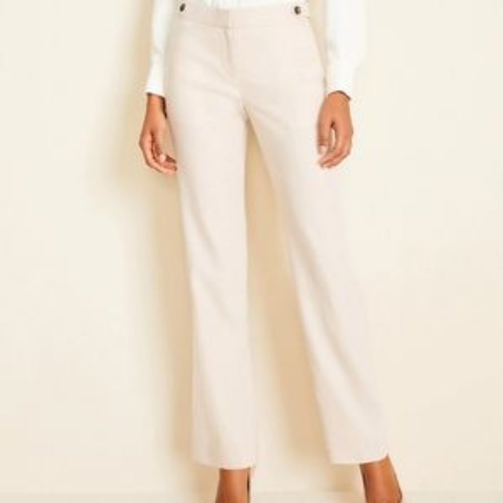 Ann Taylor The Straight Pant in Herringbone